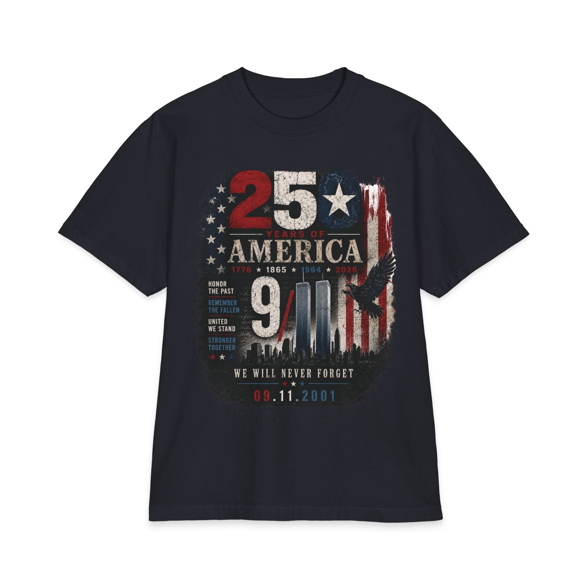 Patriotic Eagle Graphic Tee | Vintage USA 1776–2026 Tribute Shirt