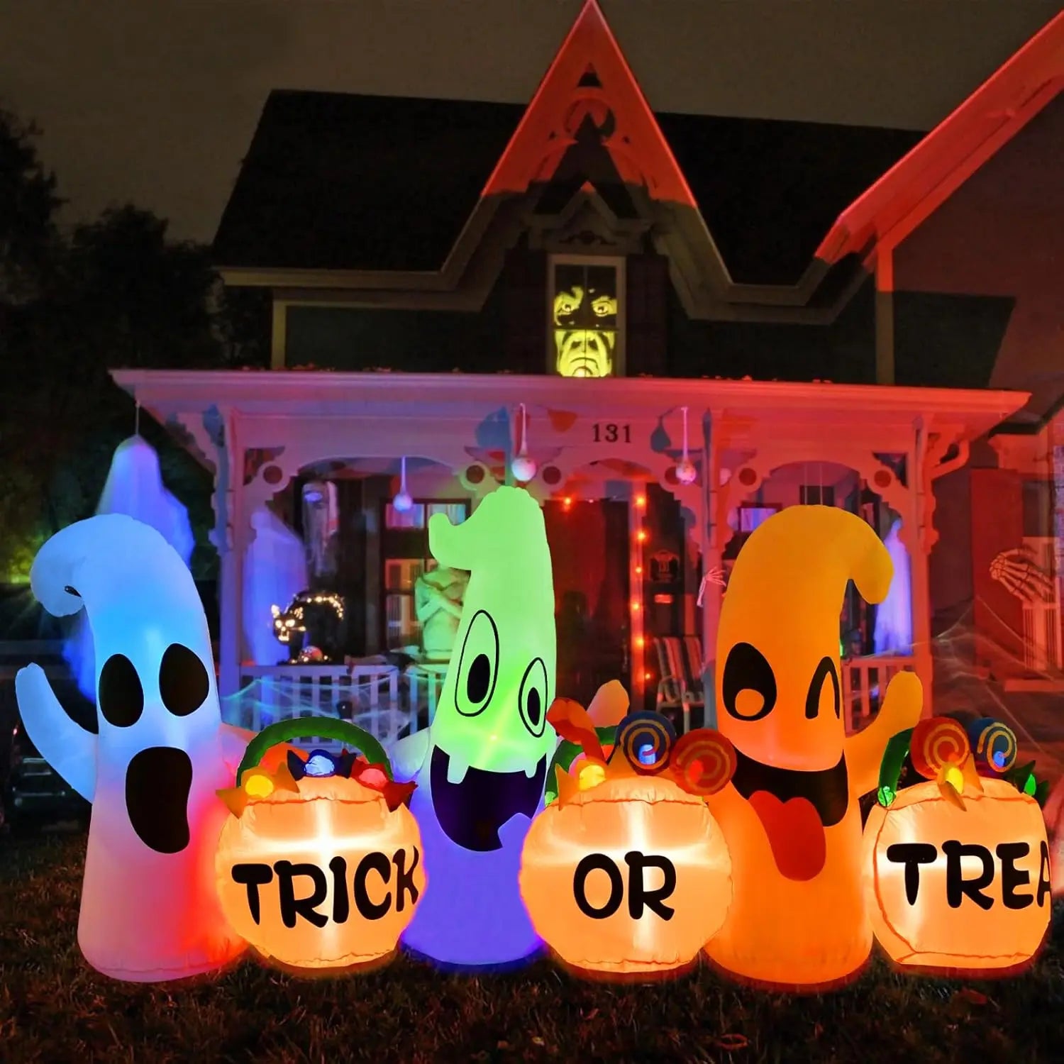 12.5 FT Haunted Castle Halloween Inflatable Archway 🎃👻 Halloween Inflatables, Outdoor Yard Decorations, Spooky Light-Up Blow Ups Inflatable Halloween Outside Decor, Archway Inflatable