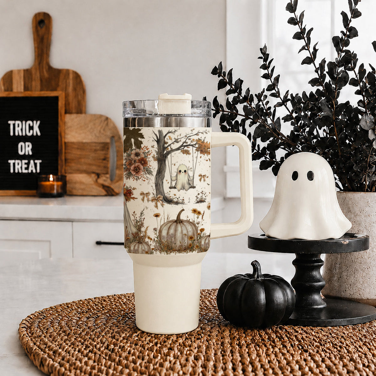 👻 Boo, I’m Thirsty! 40oz Boho Halloween Tumbler 🎃