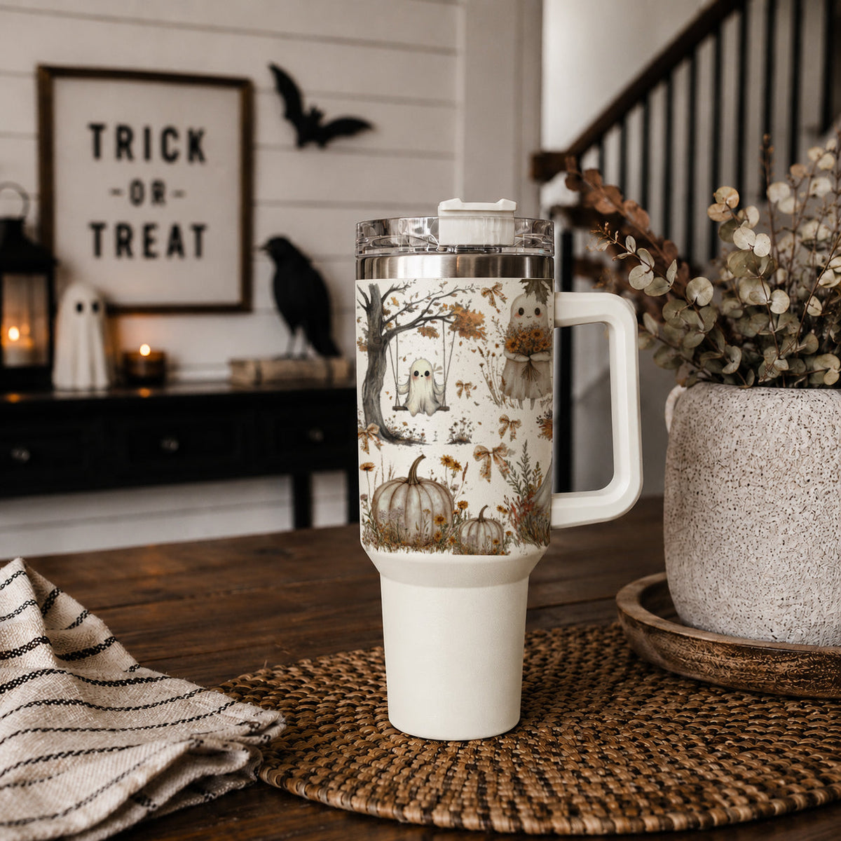 👻 Boo, I’m Thirsty! 40oz Boho Halloween Tumbler 🎃