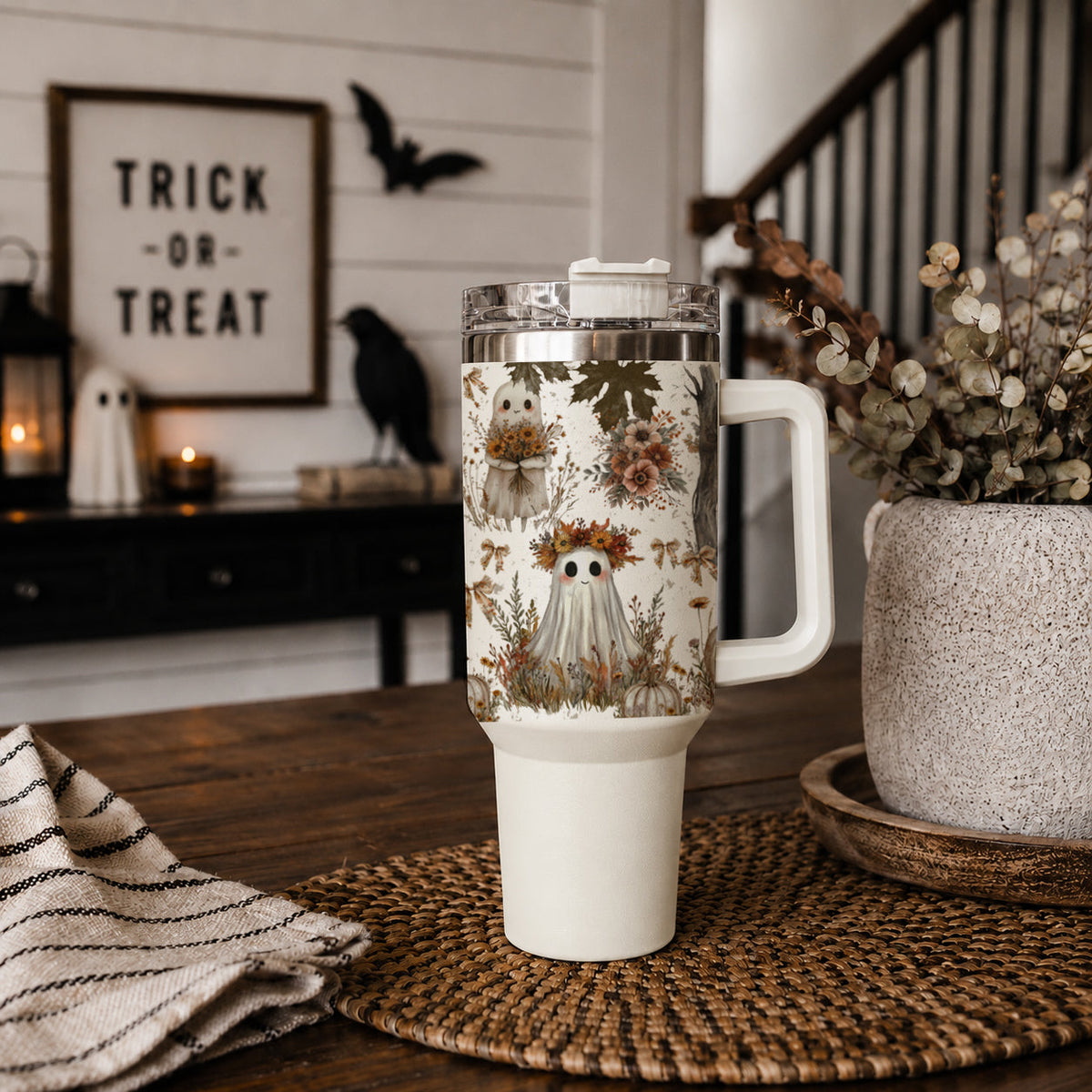 👻 Boo, I’m Thirsty! 40oz Boho Halloween Tumbler 🎃