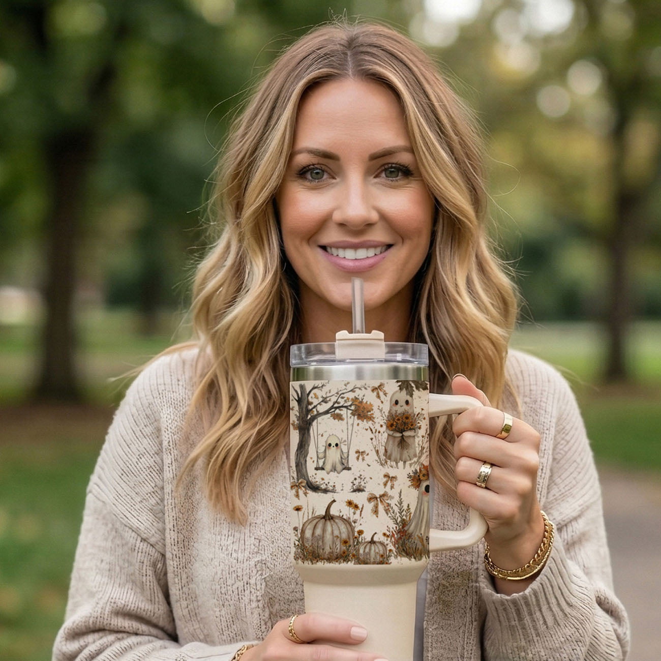 👻 Boo, I’m Thirsty! 40oz Boho Halloween Tumbler 🎃