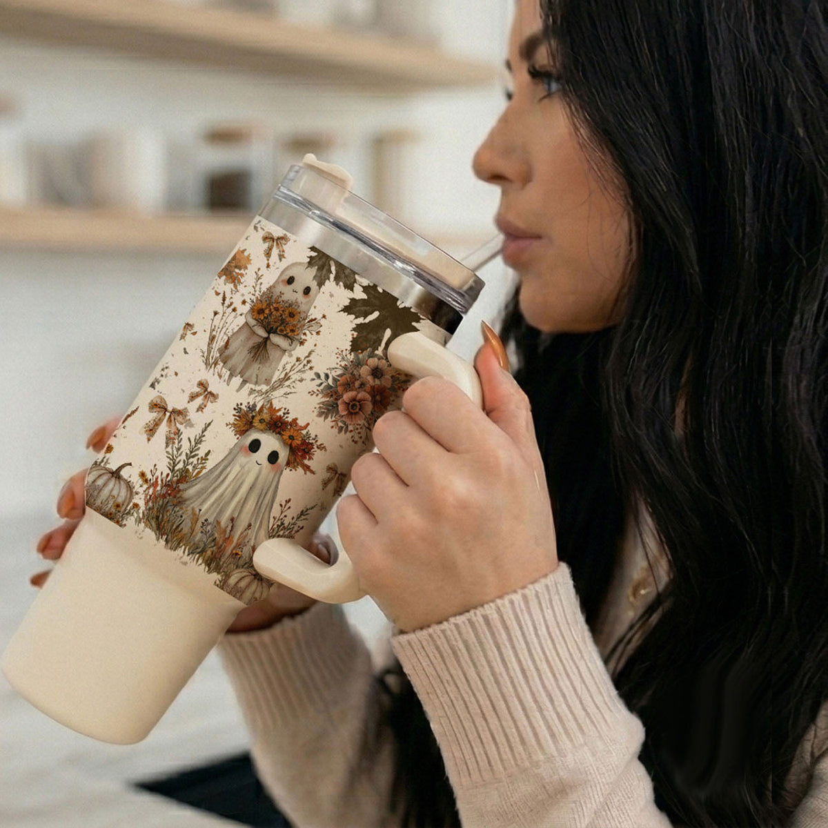👻 Boo, I’m Thirsty! 40oz Boho Halloween Tumbler 🎃