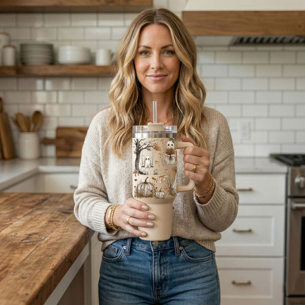 👻 Boo, I’m Thirsty! 40oz Boho Halloween Tumbler 🎃