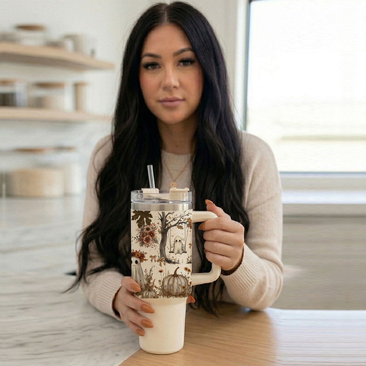 👻 Boo, I’m Thirsty! 40oz Boho Halloween Tumbler 🎃