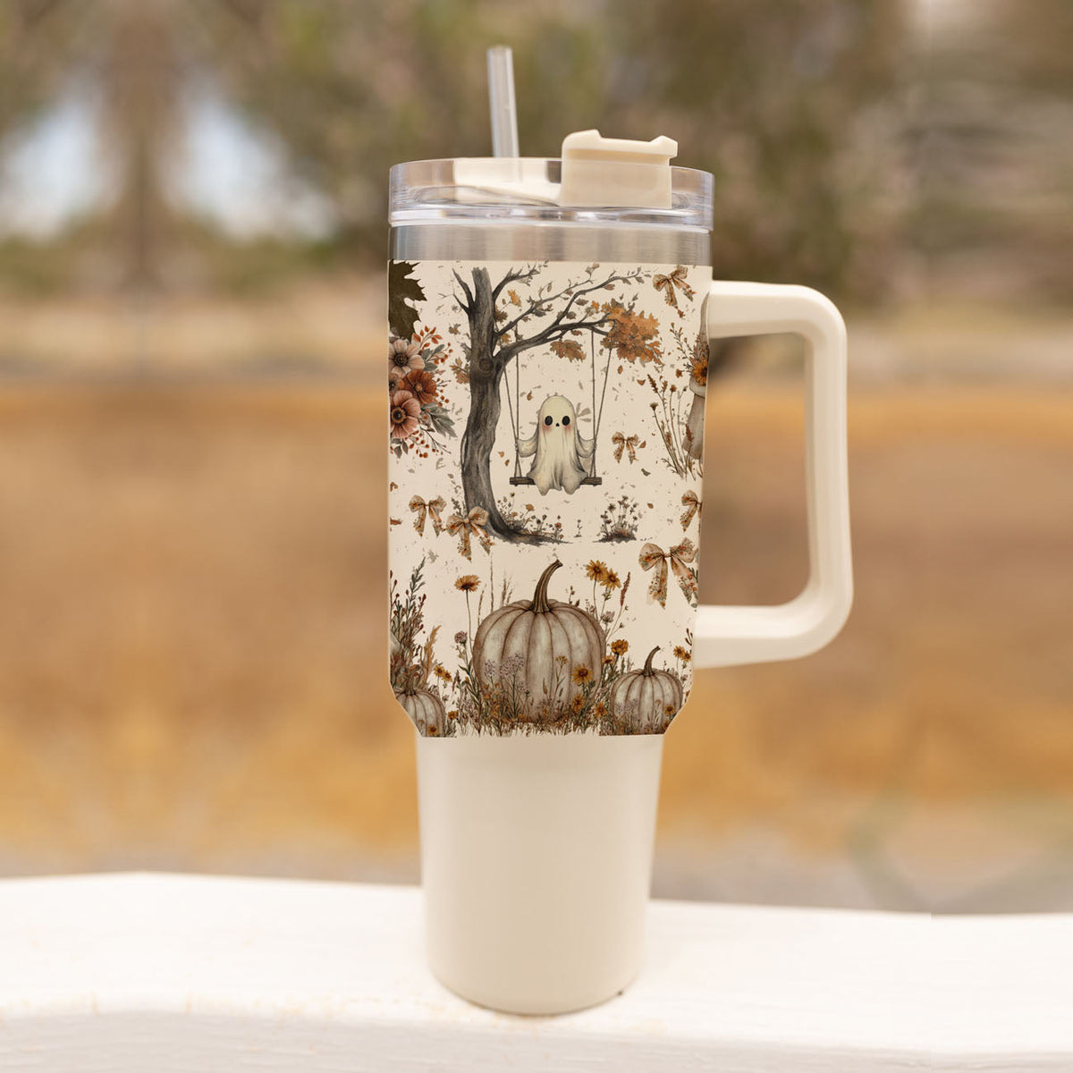 👻 Boo, I’m Thirsty! 40oz Boho Halloween Tumbler 🎃