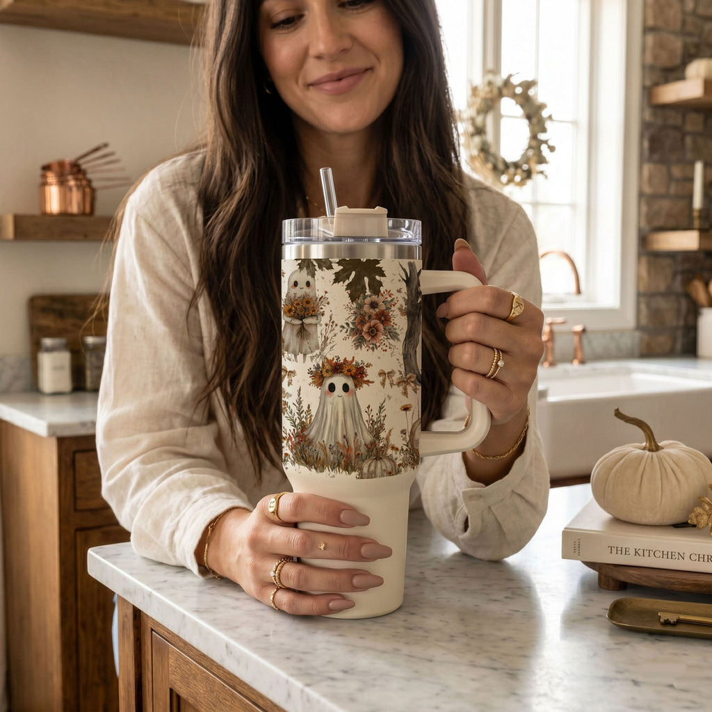 👻 Boo, I’m Thirsty! 40oz Boho Halloween Tumbler 🎃